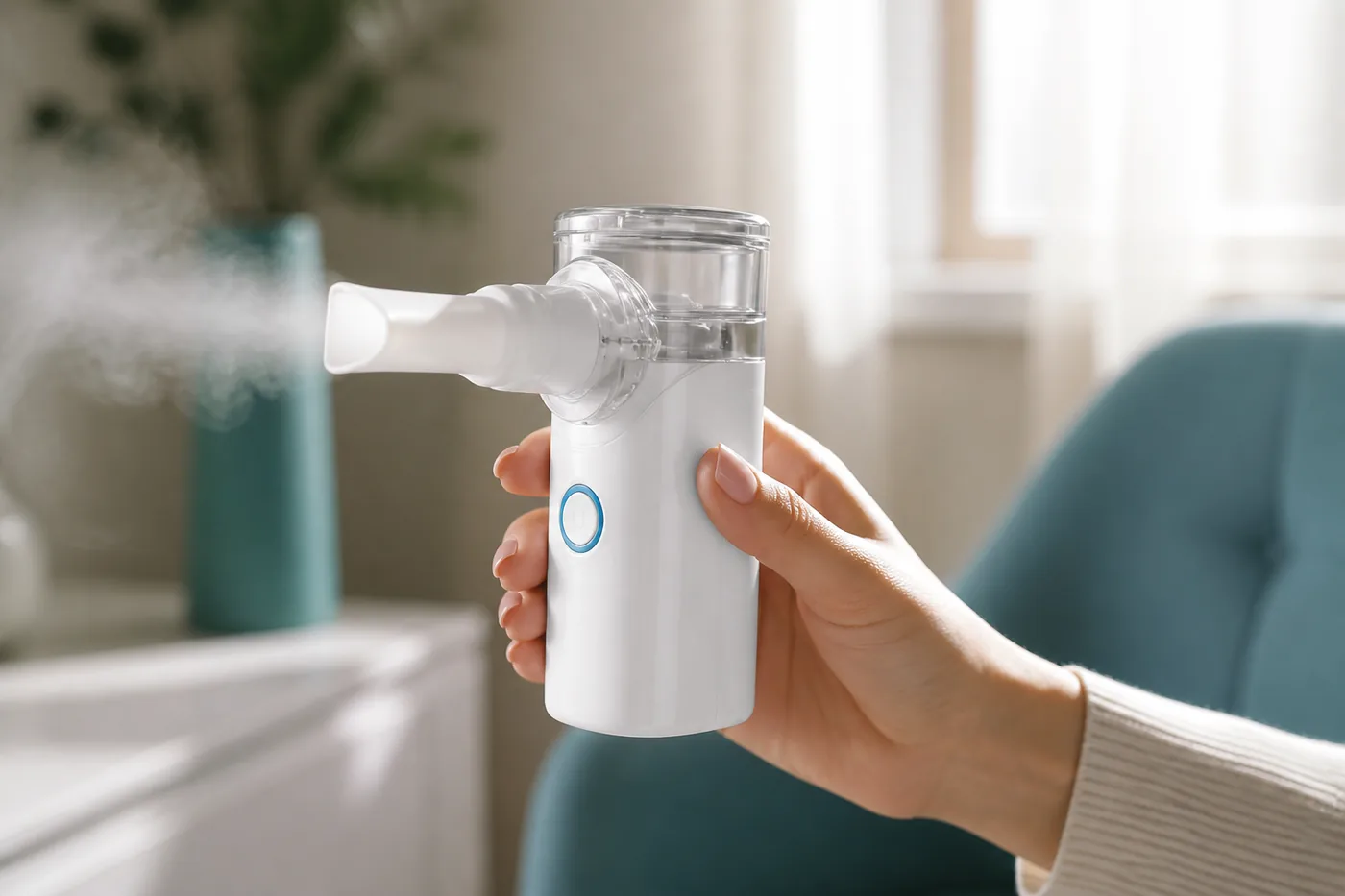Nebulizzatore portatile Ariavito tenuto in mano